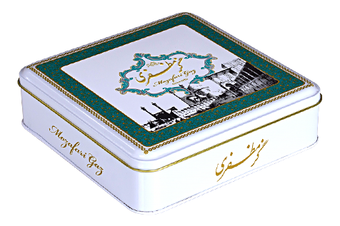 گز جعبه فلزی لقمه پسته 40 %