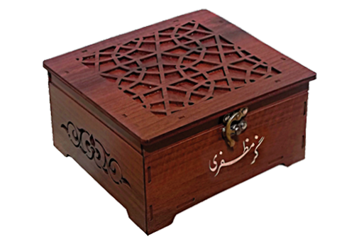 جعبه چوبی مدل صندوقی با گز مخصوص